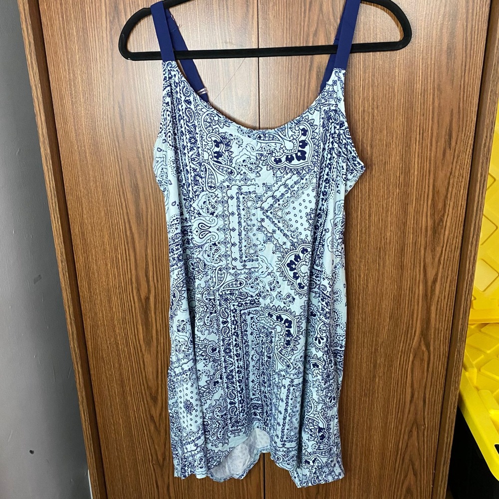 Apt. 9 Intimates Chemise Women Medium Blue Paisley Sleepwear